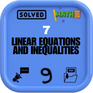 Linear Equations and Inequalities